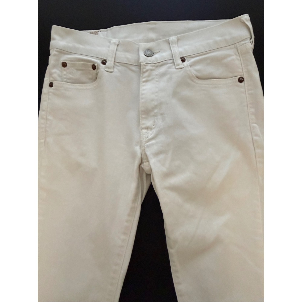 Ralph Lauren Polo Jeans Womens 26 White Low-Rise Denim Tompkins Skinny Stretch